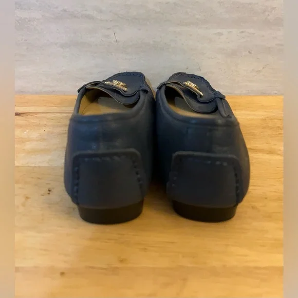 Michael Kors Hamilton Leather Loafers Metallic Gold-Decorative Lock - Picture 5 of 12